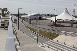 Alicante, canopy, crossing, day, elevated, natural light, pavement, Spain, street, sunny, Valenciana