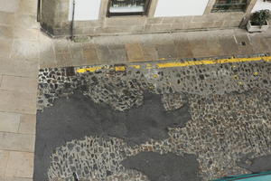 above, day, Galicia, overcast, pavement, Santiago de Compostela, Spain, street