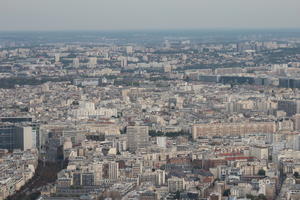 aerial view, autumn, city, cityscape, day, diffuse, diffused light, France, Ile-De-France, Paris