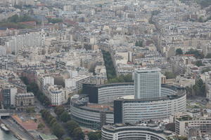 aerial view, autumn, city, cityscape, day, diffuse, diffused light, France, Ile-De-France, Paris