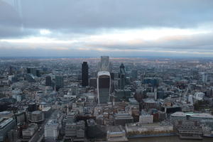 aerial view, city, day, diffuse, diffused light, England, London, overcast, The United Kingdom, urban, winter