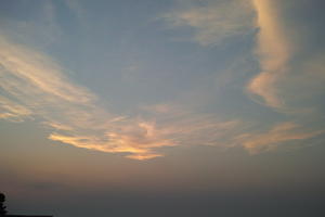 Cirrocumulus, cloud, Croatia, dusk, dusk, evening, eye level view, open space, sky, summer, Zadarska