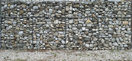 Austria, day, diffuse, diffused light, eye level view, natural light, Niederosterreich, Pochlarn, spring, stone, texture, wire mesh