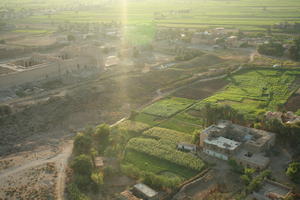 aerial view, building, dusk, East Timor, Egypt, Egypt, field, vegetation