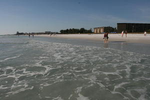 apartment, beach, couple, day, eye level view, Florida, group, Sarasota, seascape, sunny, sunshine, The United States, winter