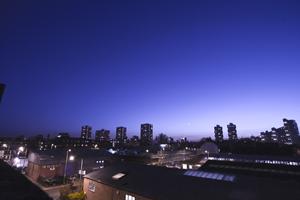 artificial lighting, cityscape, dusk, elevated, England, London, night, The United Kingdom