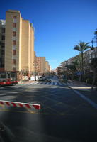 building, Calpe, car, crossing, day, eye level view, facade, residential, Spain, street, sunny, Valenciana