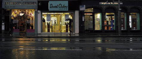 artificial lighting, facade, night, shop, shopfront, street, texture, wet