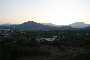 Agios Nikolaos, autumn, dusk, elevated, Greece, Lasithi, mountain, silhouette, woodland