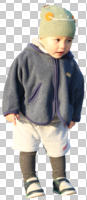 baby, child, cutout, cutout kids, cutout people, day, eye level view, front, standing, sunny, winter, youngster