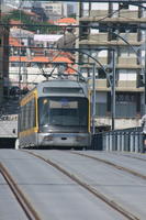 day, direct sunlight, eye level view, Porto, Porto, Portugal, spring, street, sunny, tram, tramlines