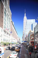 building, car, day, elevated, facade, jeep, Manhattan, New York, skyscraper, street, sunny, The United States