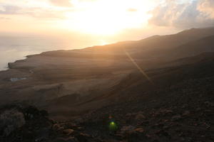 bright, Canarias, coastline, dusk, elevated, evening, Las Palmas, mountain, Spain, sunset