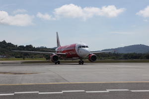 airplane, airport, autumn, cloudy, day, eye level view, Malaysia, Malaysia, natural light, runway