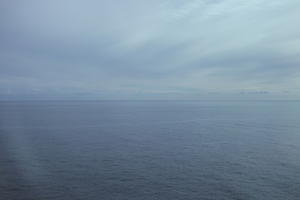 afternoon, Cirrostratus, cloudy, day, elevated, haze, looking down, Monaco, Monte Carlo, Monte-Carlo, museum, overcast, seascape, sky, sun glare, top-down perspective, water, winter