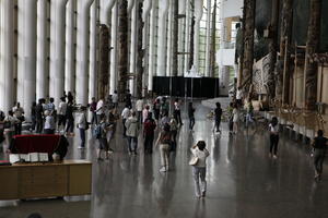 Canada, casual, crowd, day, diffuse, diffused light, elevated, interior, museum, Ontario, Ottawa, people, standing, summer, walking