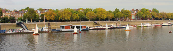 autumn, boat, day, diffuse, diffused light, elevated, England, London, river, The United Kingdom