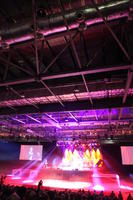 artificial lighting, bright, ceiling, display, elevated, England, indoor lighting, London, screen, stage, The United Kingdom