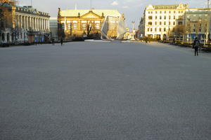 day, diffuse, diffused light, eye level view, natural light, pavement, Poland, Poznan, spring, square, Wielkopolskie