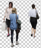 casual, cutout, cutout groups, cutout people, day, diffuse, diffused light, eye level view, group, people, summer, walking