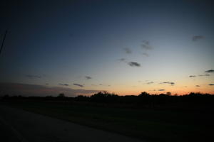 dusk, eye level view, Florida, Miami, road, silhouette, sky, sunset, The United States