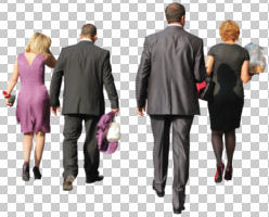 autumn, back, caucasian, cutout, cutout groups, cutout people, day, eye level view, group, people, smart, smart casual, sunny, walking