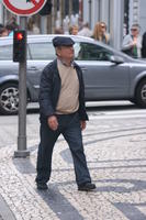 casual, caucasian, day, diffuse, diffused light, elderly, eye level view, front, male, man, natural light, Porto, Porto, Portugal, spring, street, walking