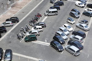 above, car, city, day, Italia , Lazio, parking, Rome, summer, sunny, urban