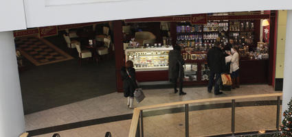 artificial lighting, elevated, indoor lighting, interior, Krakow, Malopolskie, Poland, shop, shopfronts, shopping centre