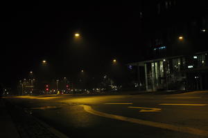 artificial lighting, Copenhagen , Denmark, eye level view, Kobenhavn, night, outdoor lighting, street