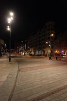 artificial lighting, Bilbao, eye level view, lamppost, night, Pais Vasco, pavement, Spain