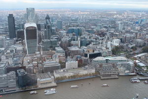 aerial view, city, day, diffuse, diffused light, England, London, overcast, The United Kingdom, urban, winter