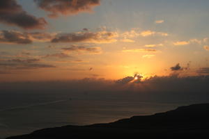 Canarias, cloud, coastline, dusk, elevated, evening, godrays, Las Palmas, seascape, sky, Spain, sunset