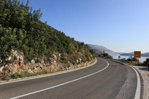 autumn, bright, Croatia, day, Dubrovacko-Neretvanska, Dubrovnik, eye level view, hill, natural light, road, shrubland, sunny, tree