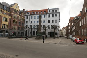 building, car, Copenhagen , day, Denmark, eye level view, house, Kobenhavn, overcast, street, winter