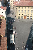 aerial view, building, day, Florence, Italia , natural light, people, plaza, street, summer, sunlight, sunny, sunshine, Toscana