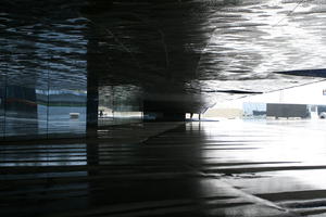 architecture, Barcelona, Cataluña, ceiling, day, eye level view, pavement, Spain, underpass