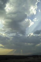 Andalucia, below, cloud, dusk, San Pedro, sky, Spain, summer, sun glare, sunset