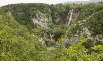 Croatia, day, diffuse, diffused light, elevated, Karlovacka, natural light, summer, waterfall, woodland