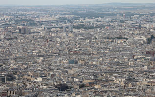 aerial view, autumn, city, cityscape, day, diffuse, diffused light, France, Ile-De-France, Paris