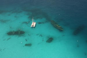 above, aerial view, Barbados, boat, day, seascape, summer, sunny