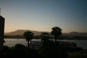 dusk, East Timor, Egypt, Egypt, elevated, landmarks, natural light, palm, river Nile, tree, vegetation