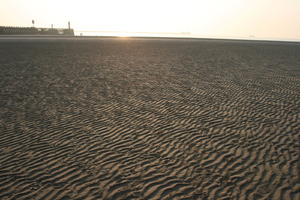 beach, Boulogne-sur-Mer, day, dusk, eye level view, France, Nord-Pas-de-Calais, spring, sunny