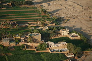 aerial view, building, dusk, East Timor, Egypt, Egypt, palm, town, tree, vegetation