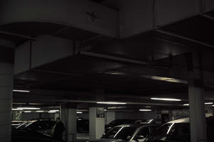 artificial lighting, eye level view, indoor lighting, interior, light, parking