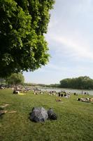 day, eye level view, France, grass, group, Ile-De-France, landmarks, Palace of Versailles, Paris, park, people, sitting, spring, summer, summer, sunny, tree, vegetation