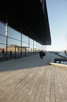 building, Copenhagen , day, decking, dusk, eye level view, facade, glass, winter