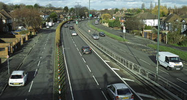 car, cloudy, day, elevated, England, London, road, sunny, The United Kingdom, traffic, winter