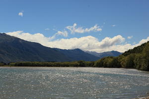 day, eye level view, lake, mountain, summer, sunlight, sunny, sunshine