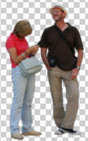 casual, caucasian, couple, cutout, cutout couples, cutout people, day, eye level view, front, natural light, standing, summer